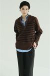 CLANE(クラネ) WIDE HENRY NECK BORDER TOPS ワイドヘンリーネックボーダートップス 19105-1242