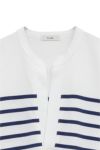 CLANE(クラネ) WIDE HENRY NECK BORDER TOPS ワイドヘンリーネックボーダートップス 19105-1242