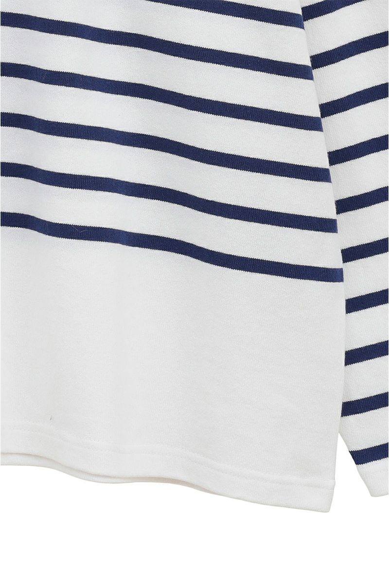 CLANE(クラネ) WIDE HENRY NECK BORDER TOPS ワイドヘンリーネックボーダートップス 19105-1242