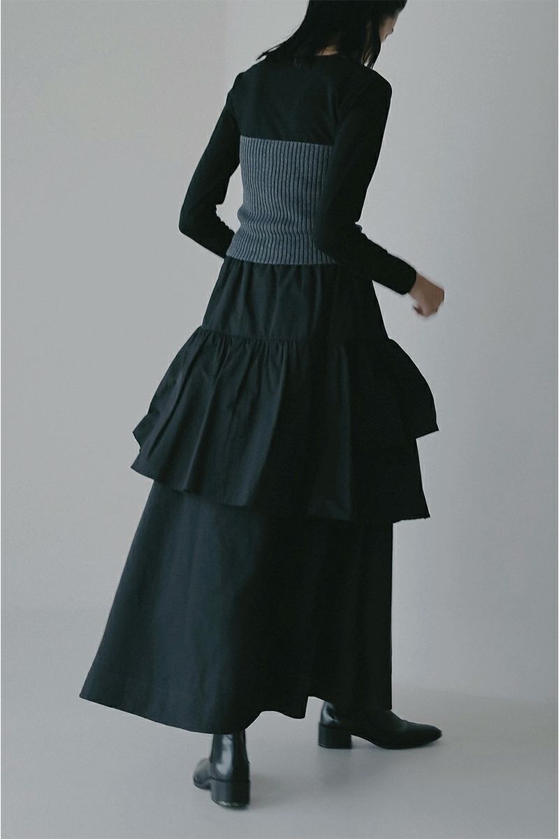 MANOF(マノフ) ASYMMETRY TIERED SKIRT アシンメトリーティアードスカート 89109-6032