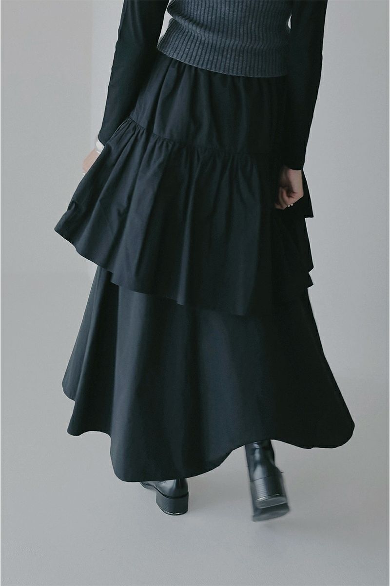 MANOF(マノフ) ASYMMETRY TIERED SKIRT アシンメトリーティアードスカート 89109-6032