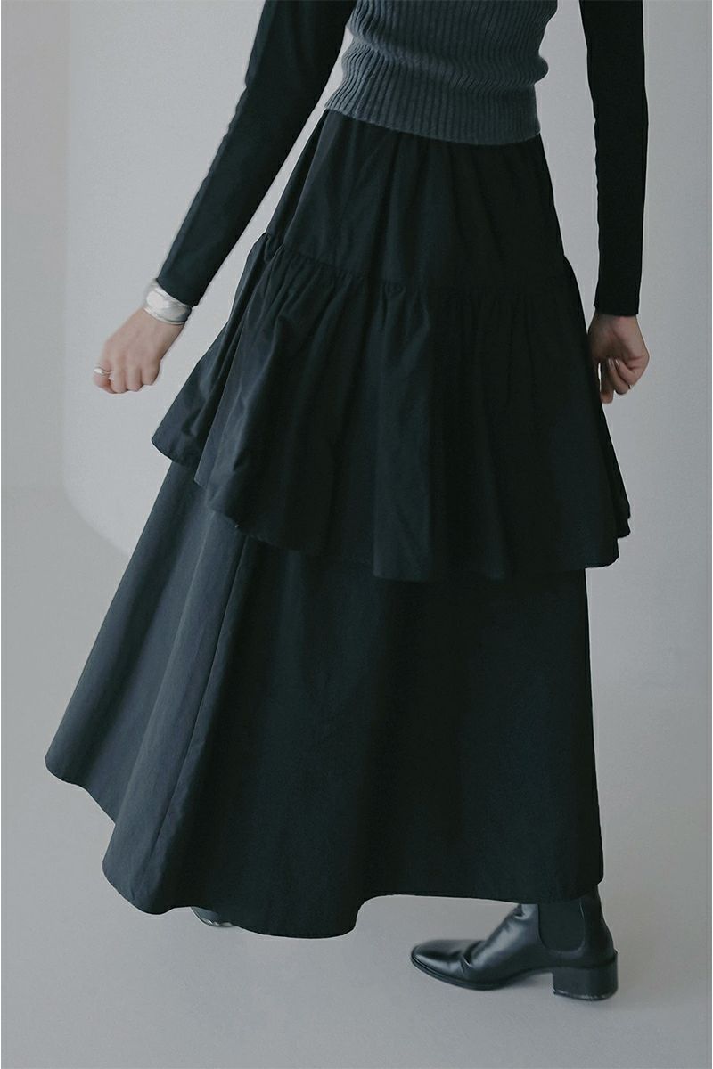 MANOF(マノフ) ASYMMETRY TIERED SKIRT アシンメトリーティアードスカート 89109-6032