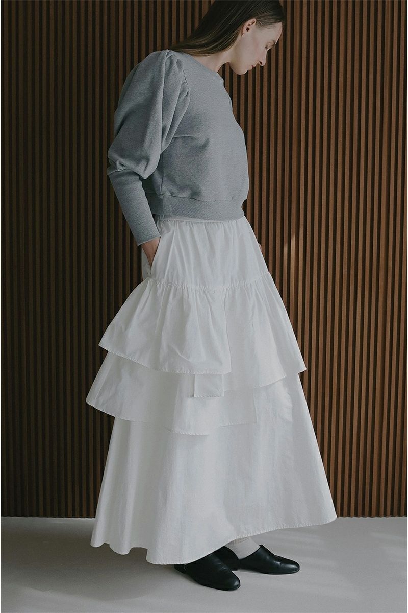 MANOF(マノフ) ASYMMETRY TIERED SKIRT アシンメトリーティアードスカート 89109-6032