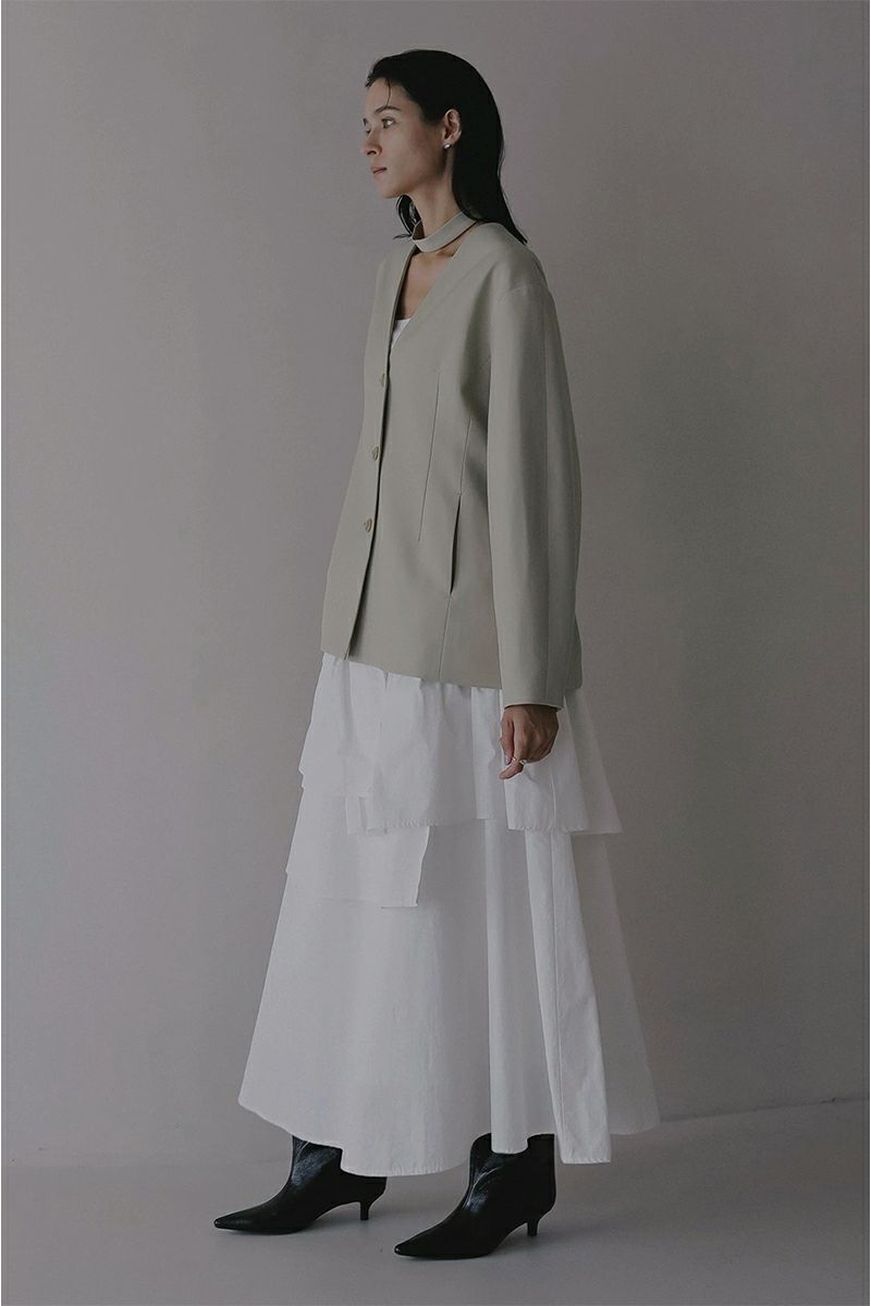 MANOF(マノフ) ASYMMETRY TIERED SKIRT アシンメトリーティアードスカート 89109-6032