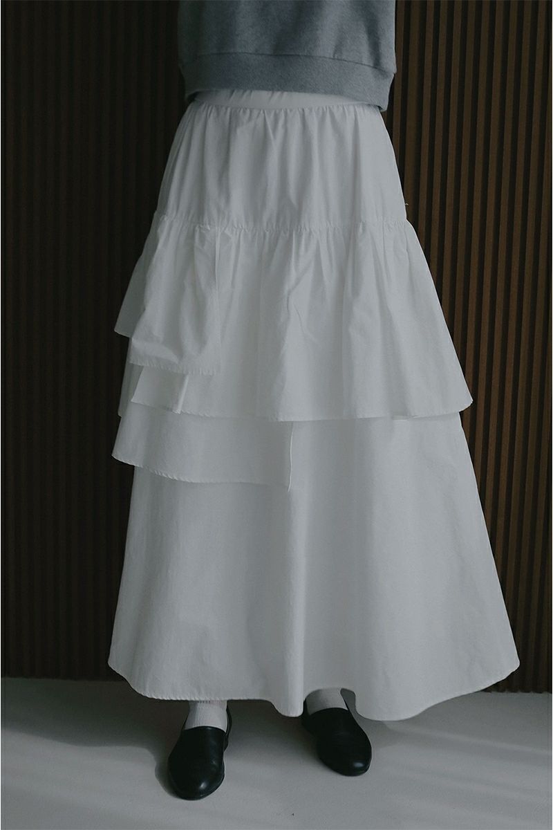 MANOF(マノフ) ASYMMETRY TIERED SKIRT アシンメトリーティアードスカート 89109-6032