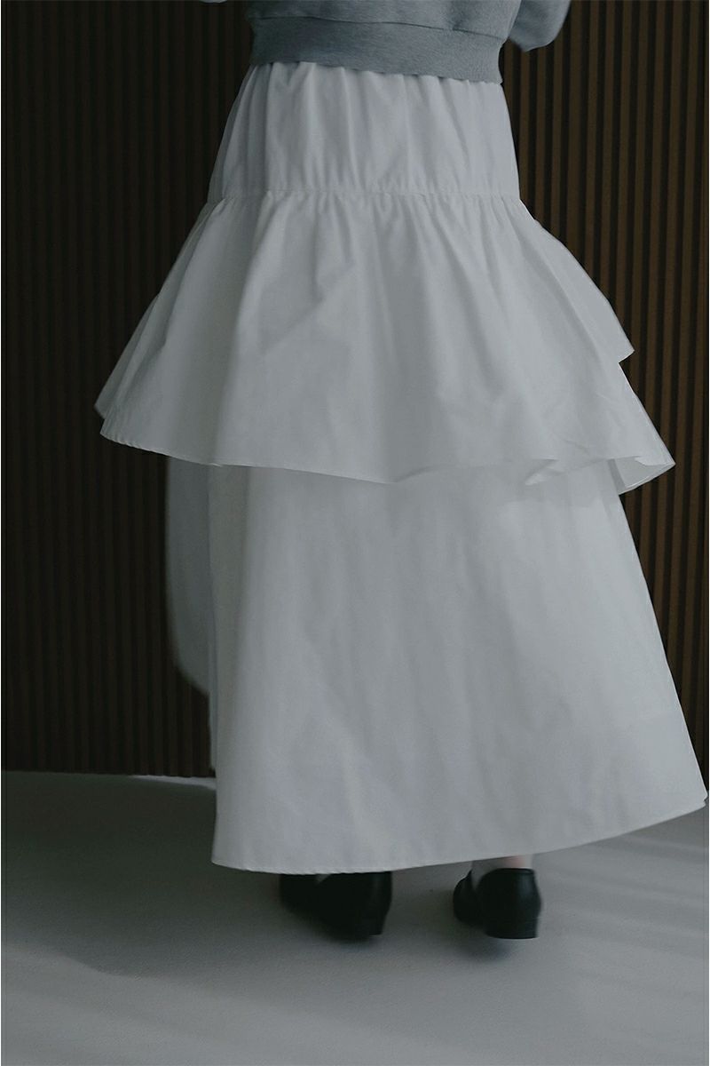 MANOF(マノフ) ASYMMETRY TIERED SKIRT アシンメトリーティアードスカート 89109-6032