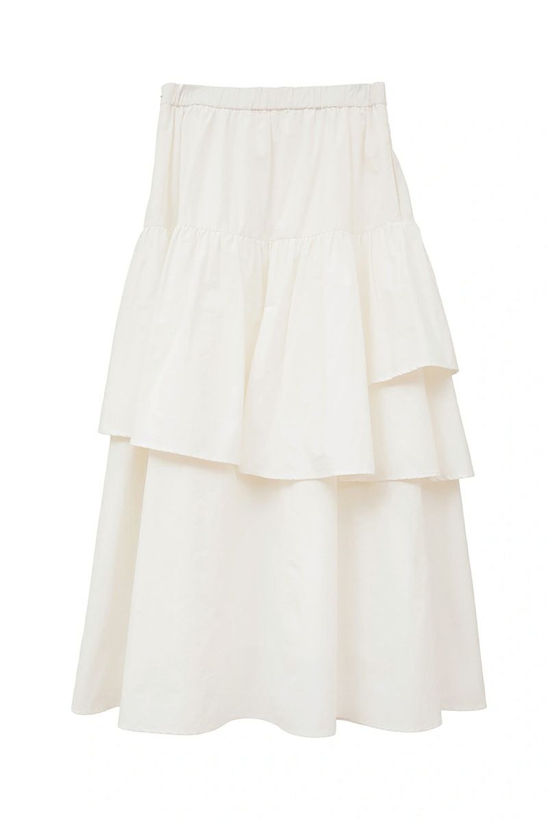 MANOF(マノフ) ASYMMETRY TIERED SKIRT アシンメトリーティアードスカート 89109-6032
