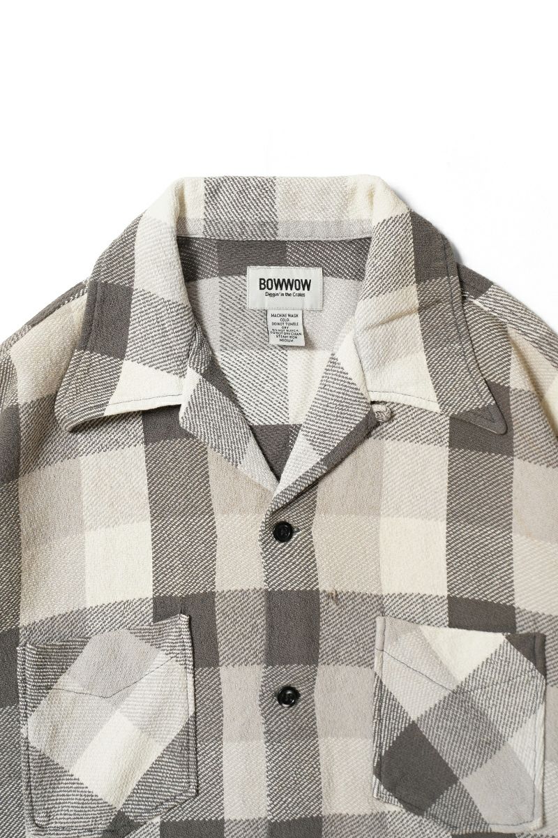 BOWWOW(バウワウ) DAMAGED AND STAINED FLANNEL SHIRT ダメージステインドフランネルシャツ BW252-DSFS