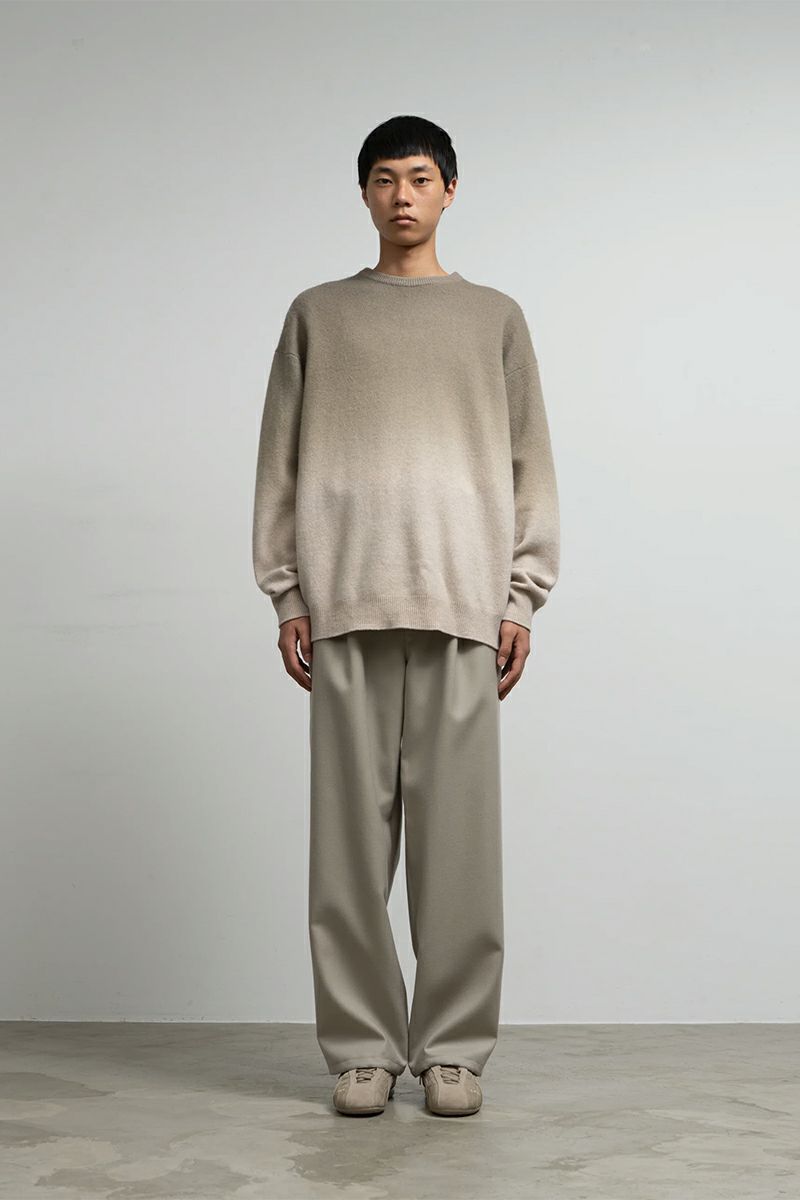 Graphpaper(グラフペーパー) Gradient Dyed Wool Crew Neck Knit グラディエントダイウールクルーネックニット GU253-80492