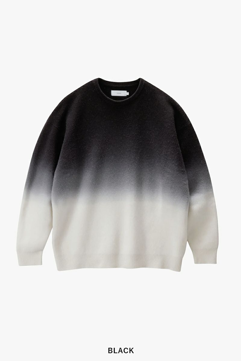 Graphpaper(グラフペーパー) Gradient Dyed Wool Crew Neck Knit グラディエントダイウールクルーネックニット GU253-80492