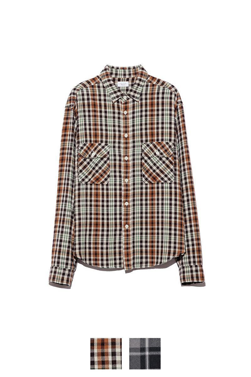 UNUSED(アンユーズド) Rayon check shirt レーヨンチェックシャツ US2524