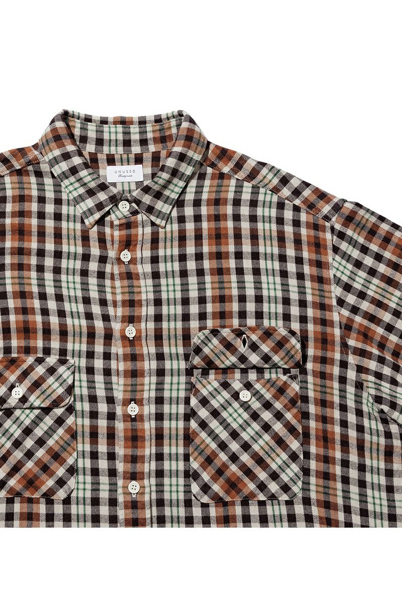 UNUSED(アンユーズド) Rayon check shirt レーヨンチェックシャツ US2524