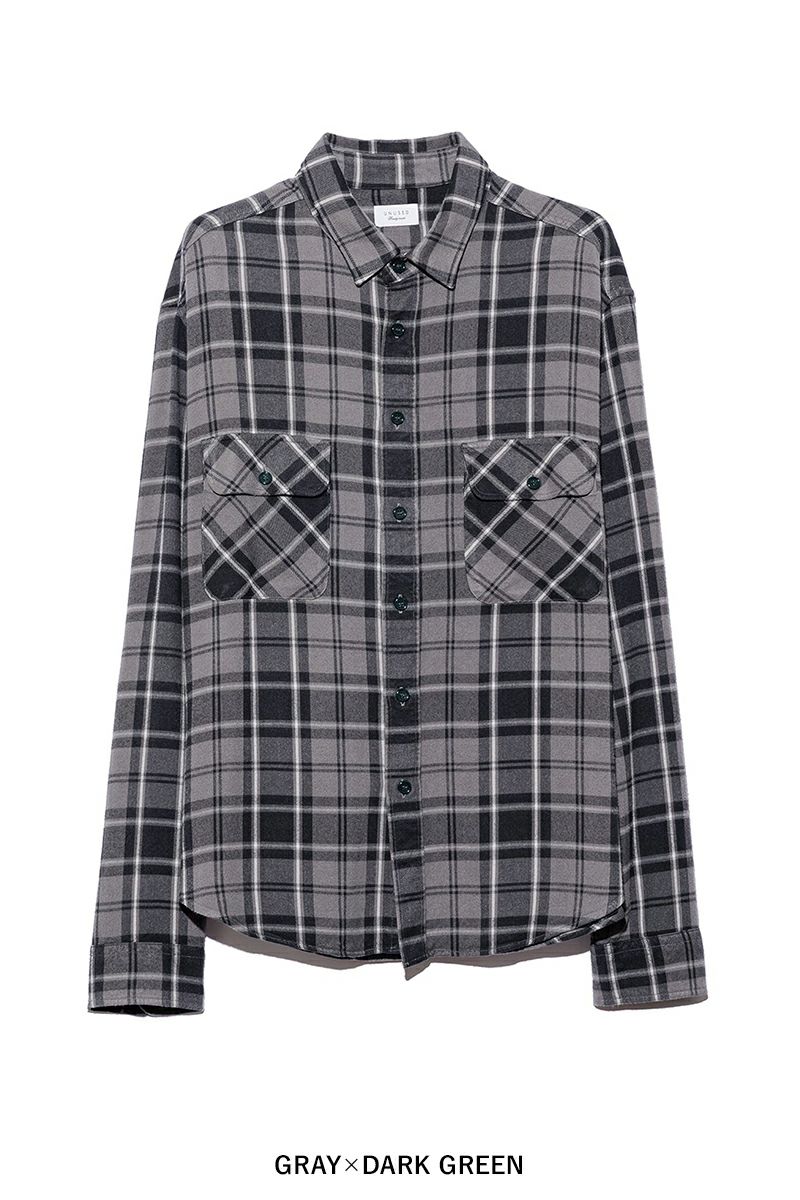 UNUSED(アンユーズド) Rayon check shirt レーヨンチェックシャツ US2524
