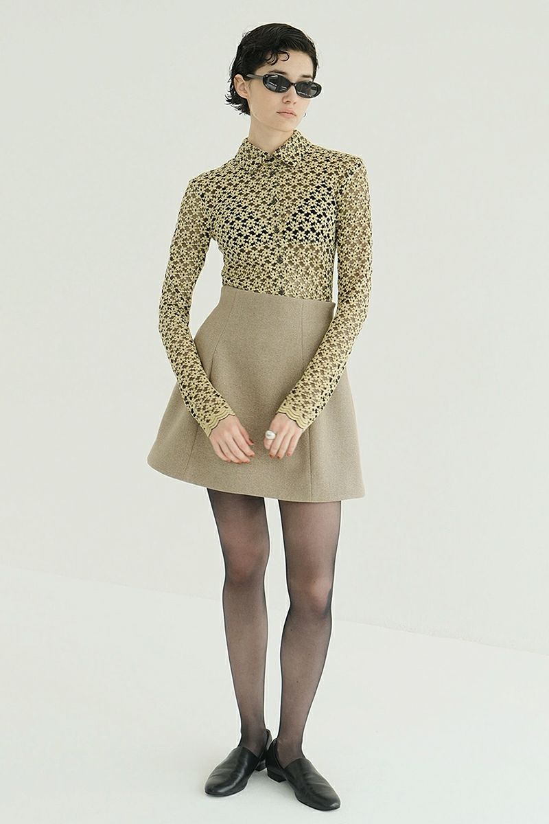 CLANE(クラネ) 3D FLOWER LACE SHIRT 3Dフラワーレースシャツ 19105-1232