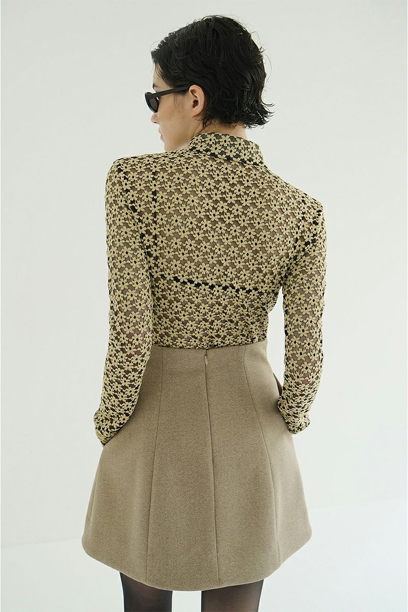 CLANE(クラネ) 3D FLOWER LACE SHIRT 3Dフラワーレースシャツ 19105-1232