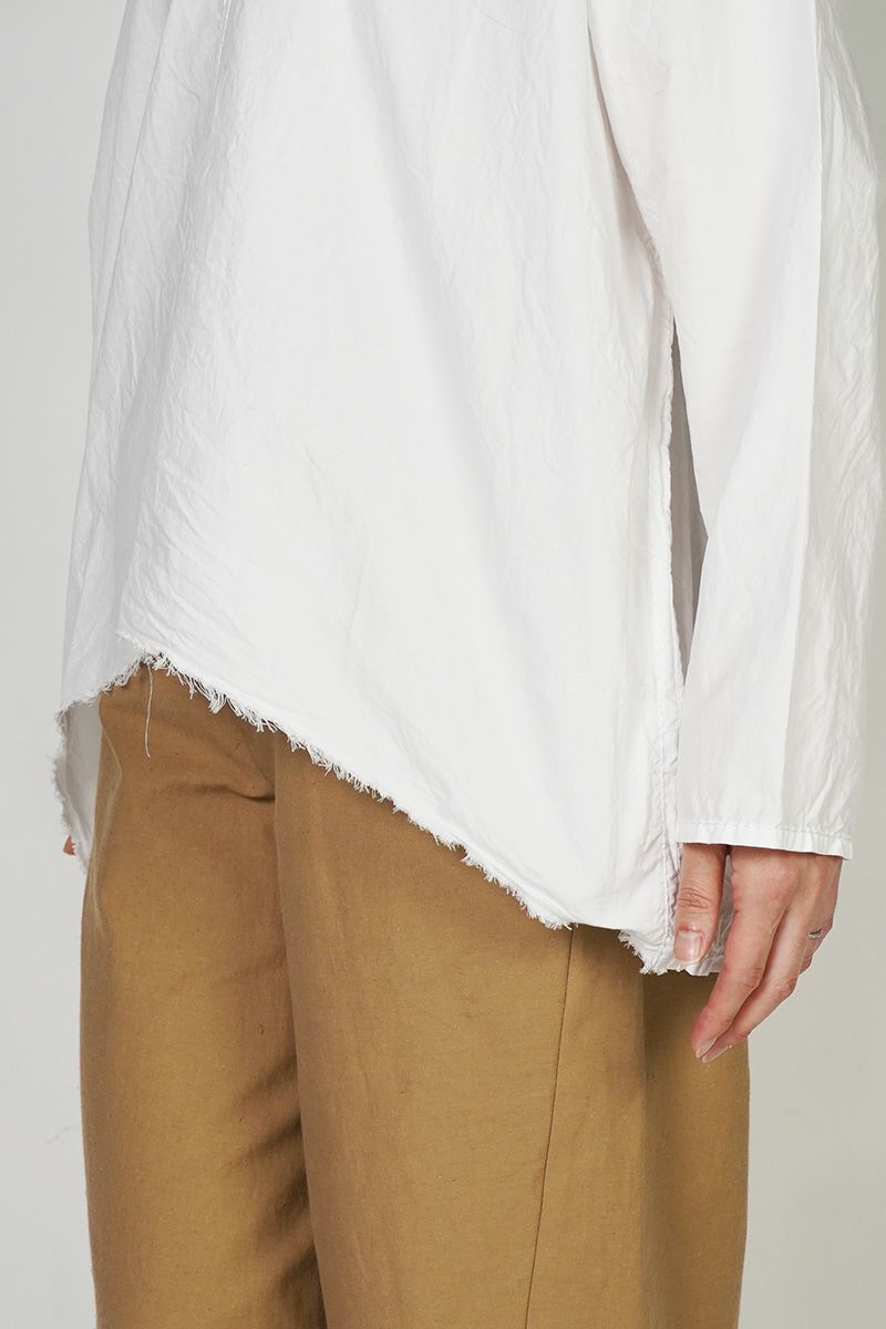 homspun(ホームスパン)  ハイカウントクロス丸襟プルオーバーブラウス 5749