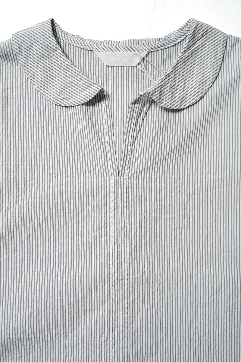 homspun(ホームスパン)  ハイカウントクロス丸襟プルオーバーブラウス 5749