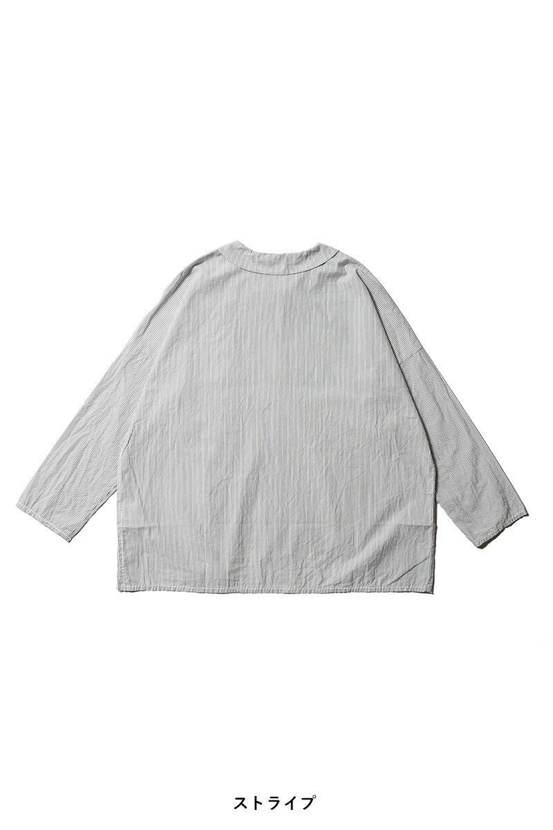 homspun(ホームスパン)  ハイカウントクロス丸襟プルオーバーブラウス 5749