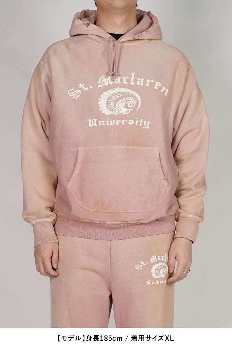 BOWWOW(バウワウ) ST. MACLAREN UNIV. HOODIE AGED セントマクラーレンユニバーシティフーディーエイジド BW252-MUH