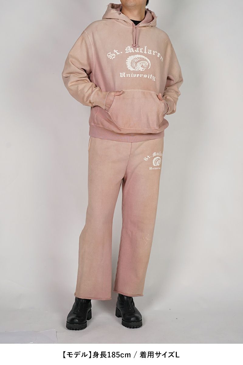 BOWWOW(バウワウ) ST. MACLAREN UNIV. SWEAT PANTS AGED セントマクラーレンユニバーシティスウェットパンツエイジド BW252-MUSP