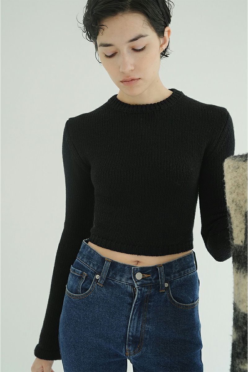 CLANE(クラネ) COTTON SHORT KNIT TOPS コットンショートニットトップス 19106-2192