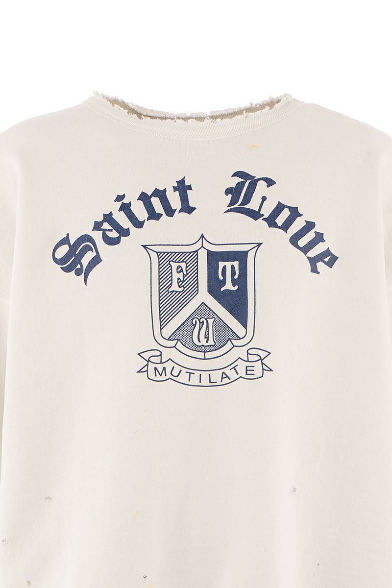 SAINT Mxxxxxx(セントマイケル) SM-HR1-0000-047 CRW NECK SWT / SAINT LOUE / WHITE クルーネックスウェット