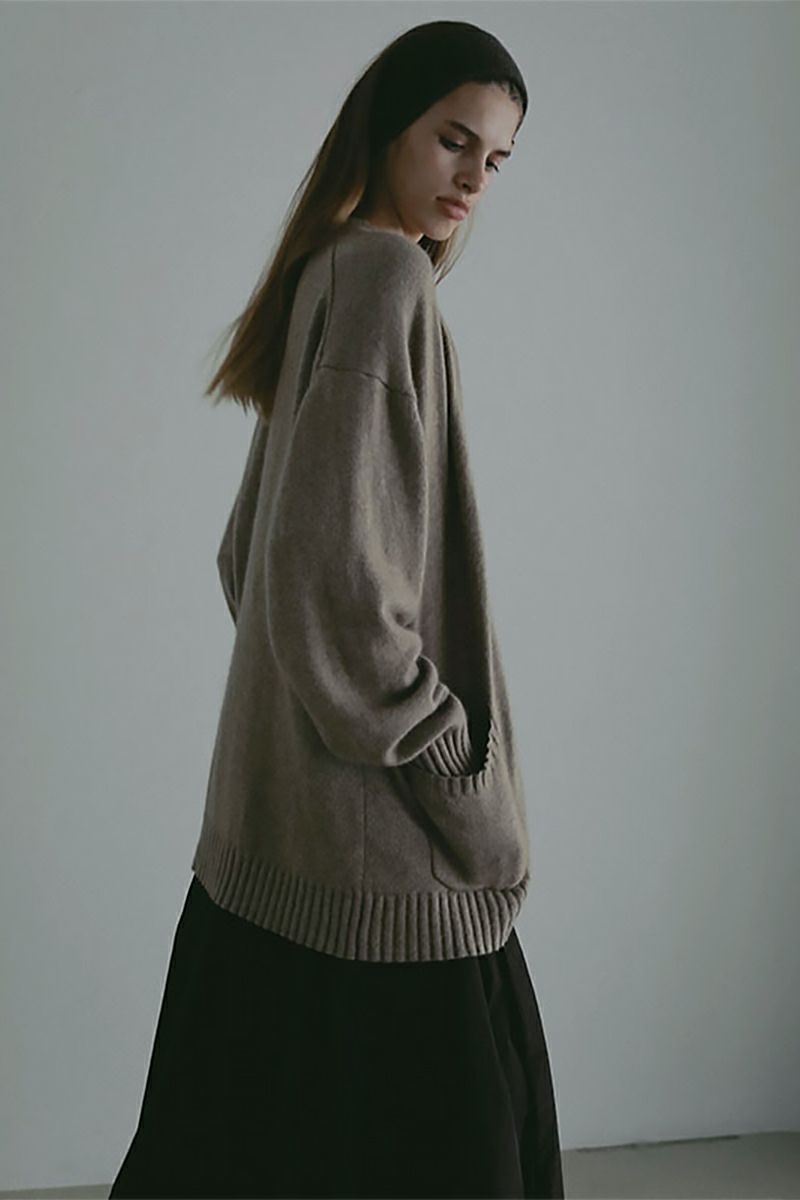 ETRE TOKYO(エトレトウキョウ) プレーンステッチVネックニットカーディガン 1225504082