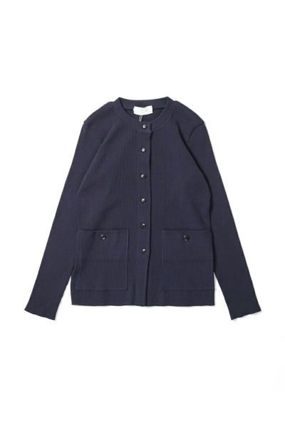kengo(ケンゴ) recycled cotton rib 2 pockets cardigan リサイクルコットンリブ2ポケットカーディガン K25FW-TP2
