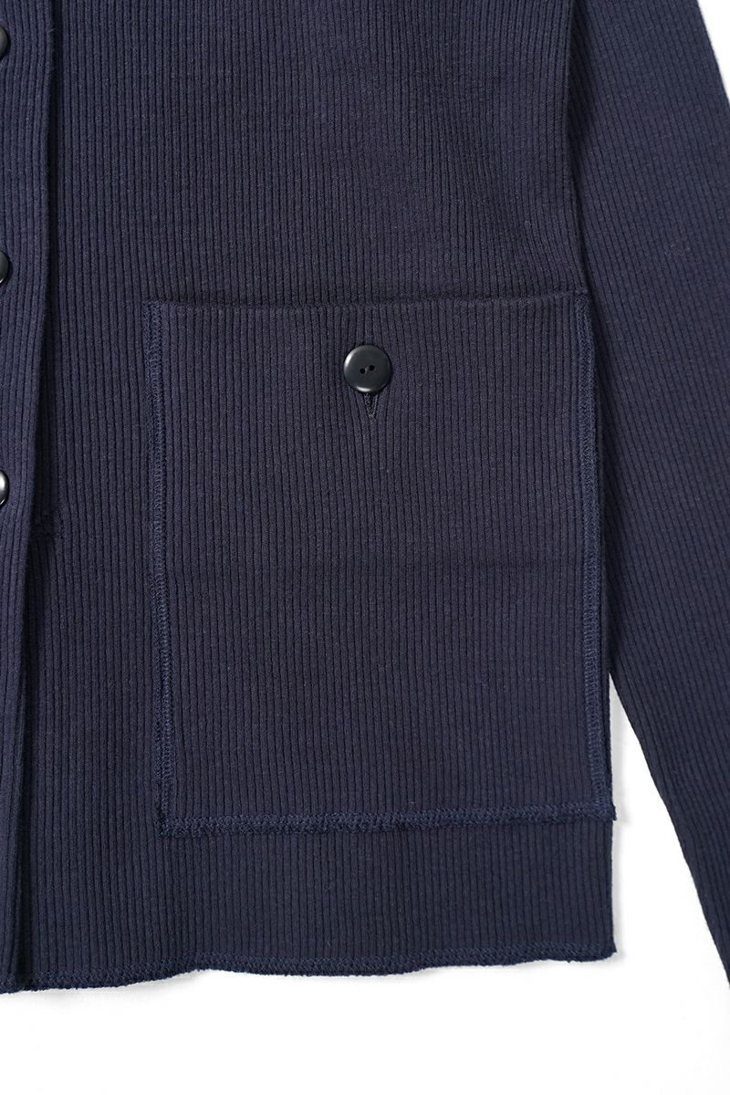 kengo(ケンゴ) recycled cotton rib 2 pockets cardigan リサイクルコットンリブ2ポケットカーディガン K25FW-TP2