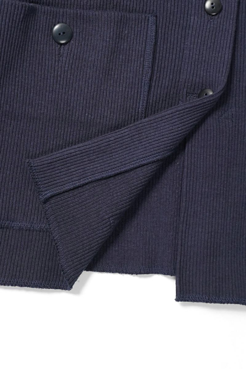 kengo(ケンゴ) recycled cotton rib 2 pockets cardigan リサイクルコットンリブ2ポケットカーディガン K25FW-TP2