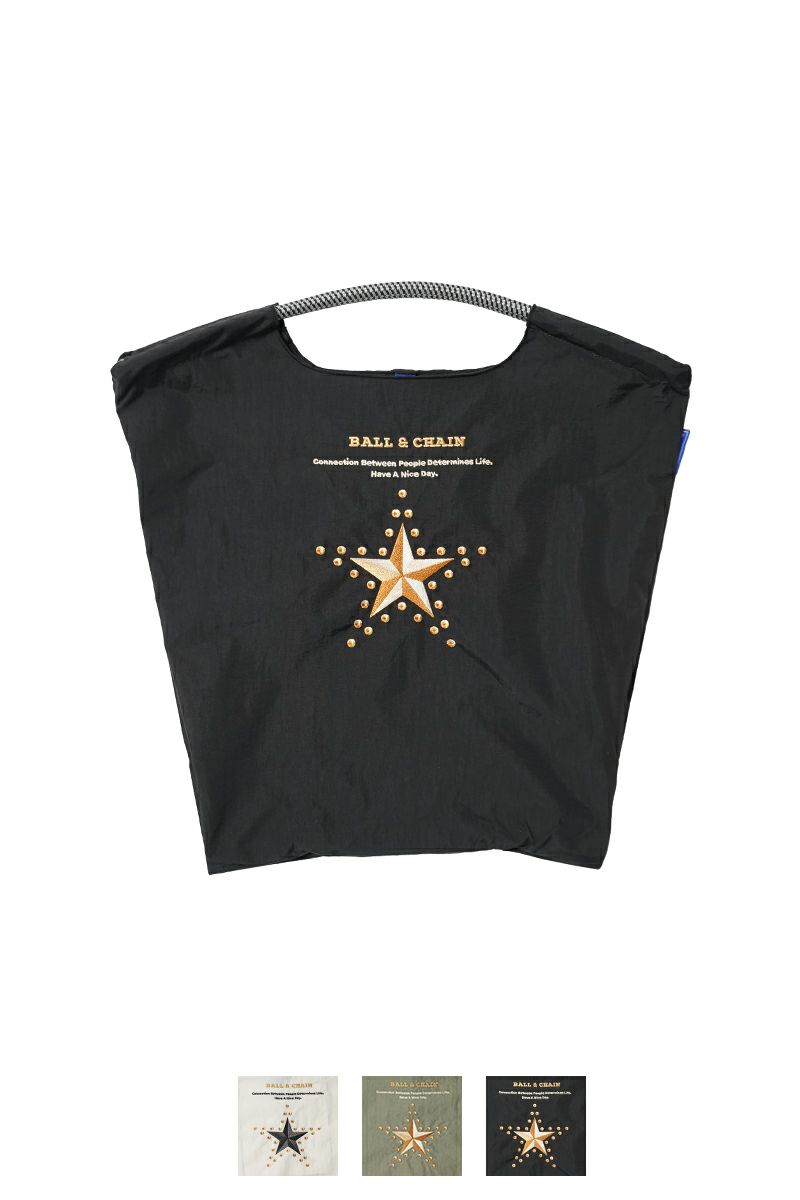 Ball & Chain(ボールアンドチェーン) Star and Studs (M) スターアンドスタッズ(M) ショッピングバック トートバッグ 301061