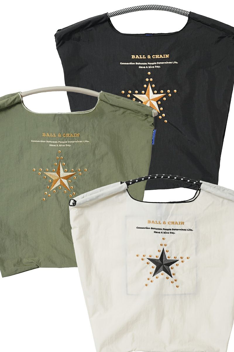 Ball & Chain(ボールアンドチェーン) Star and Studs (M) スターアンドスタッズ(M) ショッピングバック トートバッグ 301061