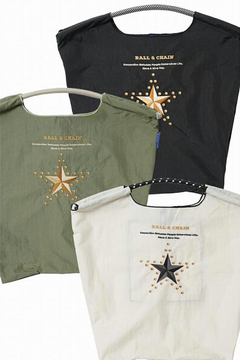 Ball & Chain(ボールアンドチェーン) Star and Studs (M) スターアンドスタッズ(M) ショッピングバック トートバッグ 301061