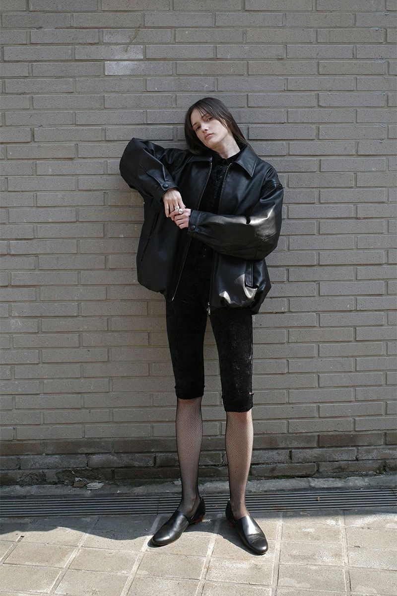 CLANE(クラネ) FAKE LEATHER BALLOON JACKET フェイクレザーバルーンジャケット 19101-0012