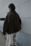 CLANE(クラネ) FAKE LEATHER BALLOON JACKET フェイクレザーバルーンジャケット 19101-0012
