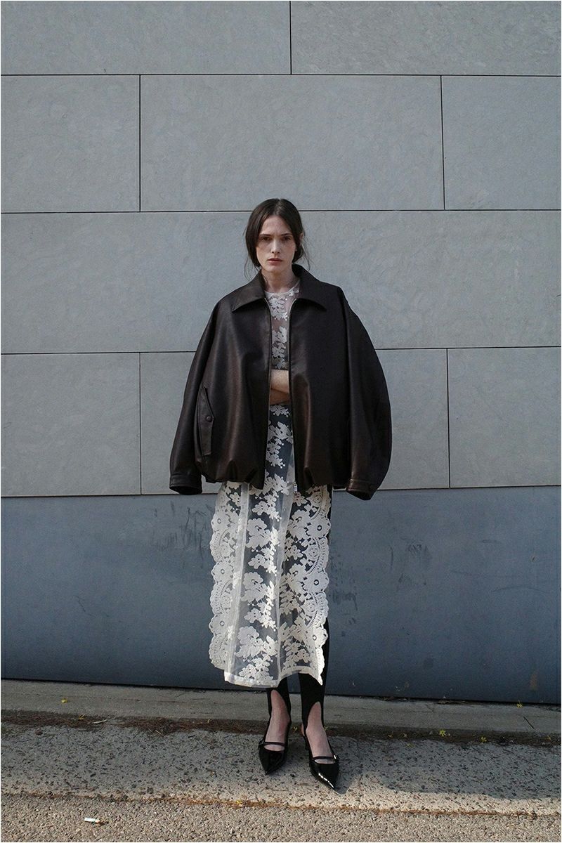 CLANE(クラネ) FAKE LEATHER BALLOON JACKET フェイクレザーバルーンジャケット 19101-0012