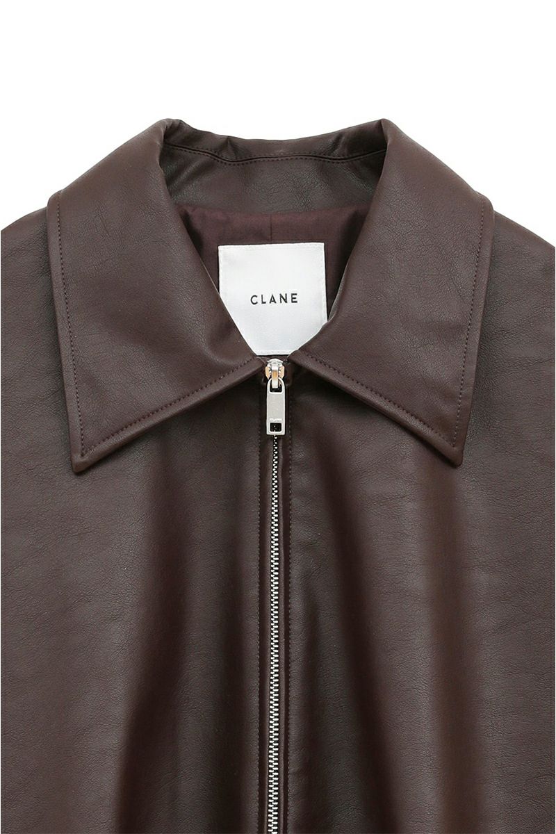 CLANE(クラネ) FAKE LEATHER BALLOON JACKET フェイクレザーバルーンジャケット 19101-0012