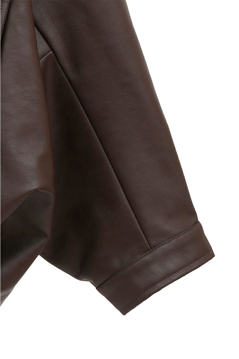 CLANE(クラネ) FAKE LEATHER BALLOON JACKET フェイクレザーバルーンジャケット 19101-0012