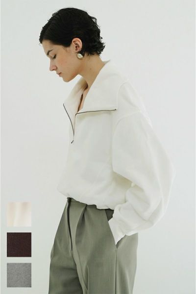 CLANE(クラネ) HALF ZIP SHORT TOPS ハーフジップショートトップス 19105-1352