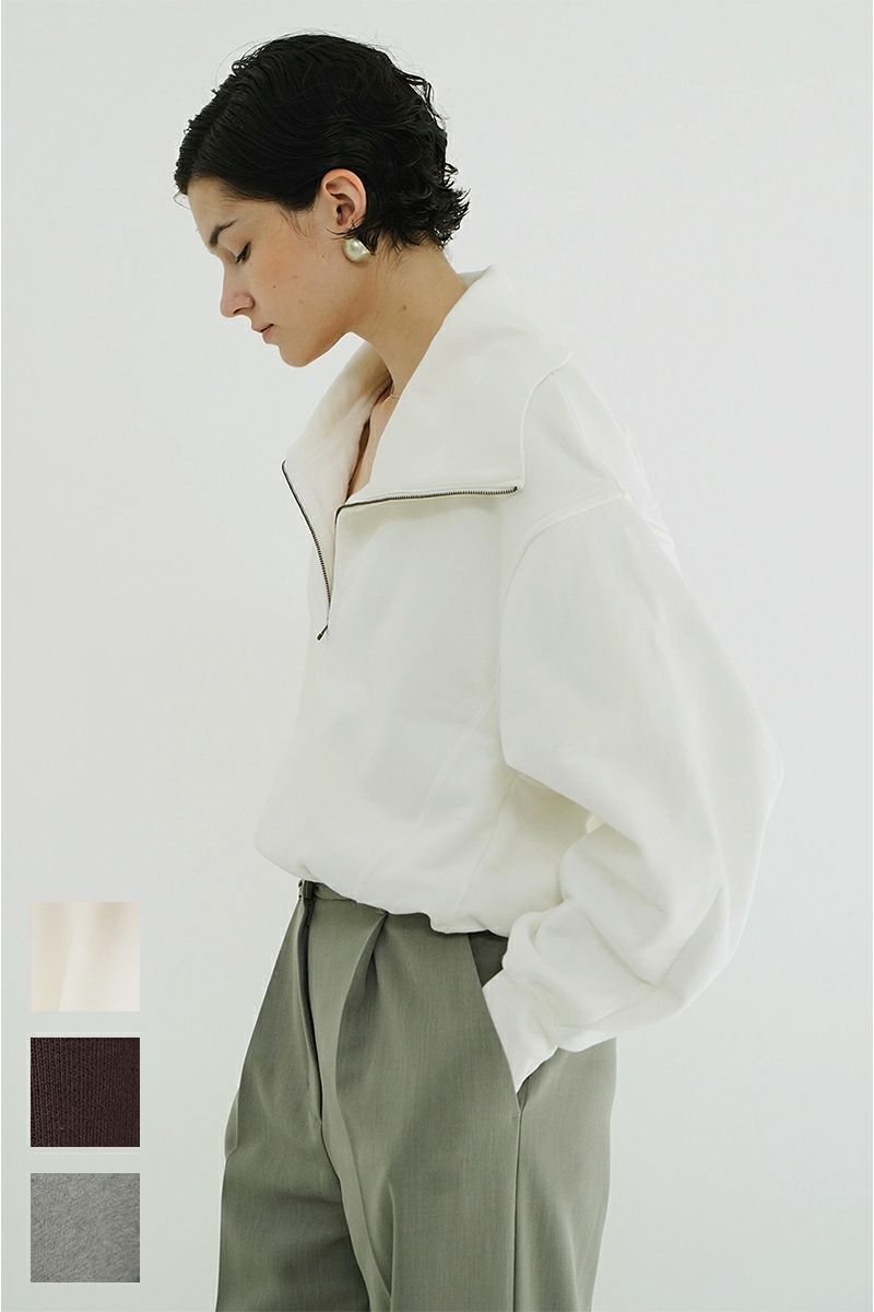 CLANE(クラネ) HALF ZIP SHORT TOPS ハーフジップショートトップス 19105-1352