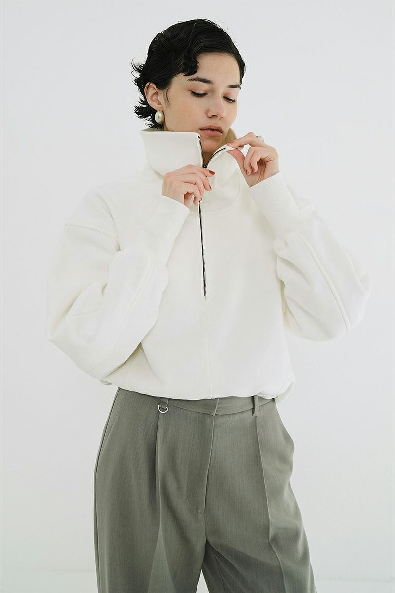 CLANE(クラネ) HALF ZIP SHORT TOPS ハーフジップショートトップス 19105-1352
