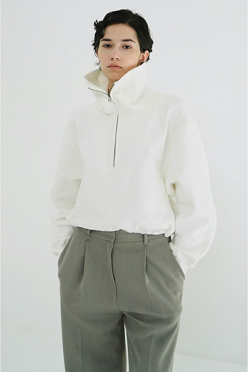 CLANE(クラネ) HALF ZIP SHORT TOPS ハーフジップショートトップス 19105-1352