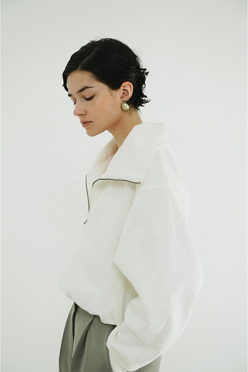 CLANE(クラネ) HALF ZIP SHORT TOPS ハーフジップショートトップス 19105-1352