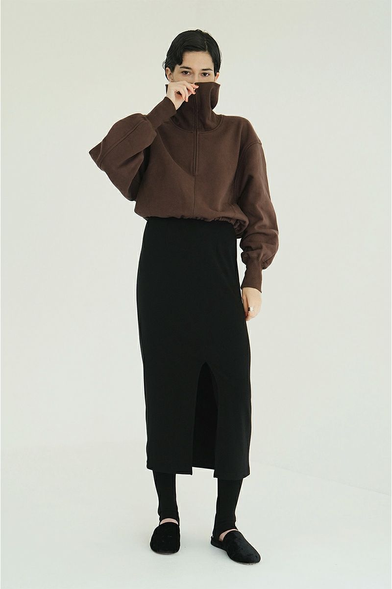 CLANE(クラネ) HALF ZIP SHORT TOPS ハーフジップショートトップス 19105-1352