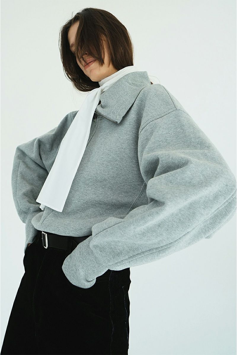 CLANE(クラネ) HALF ZIP SHORT TOPS ハーフジップショートトップス 19105-1352