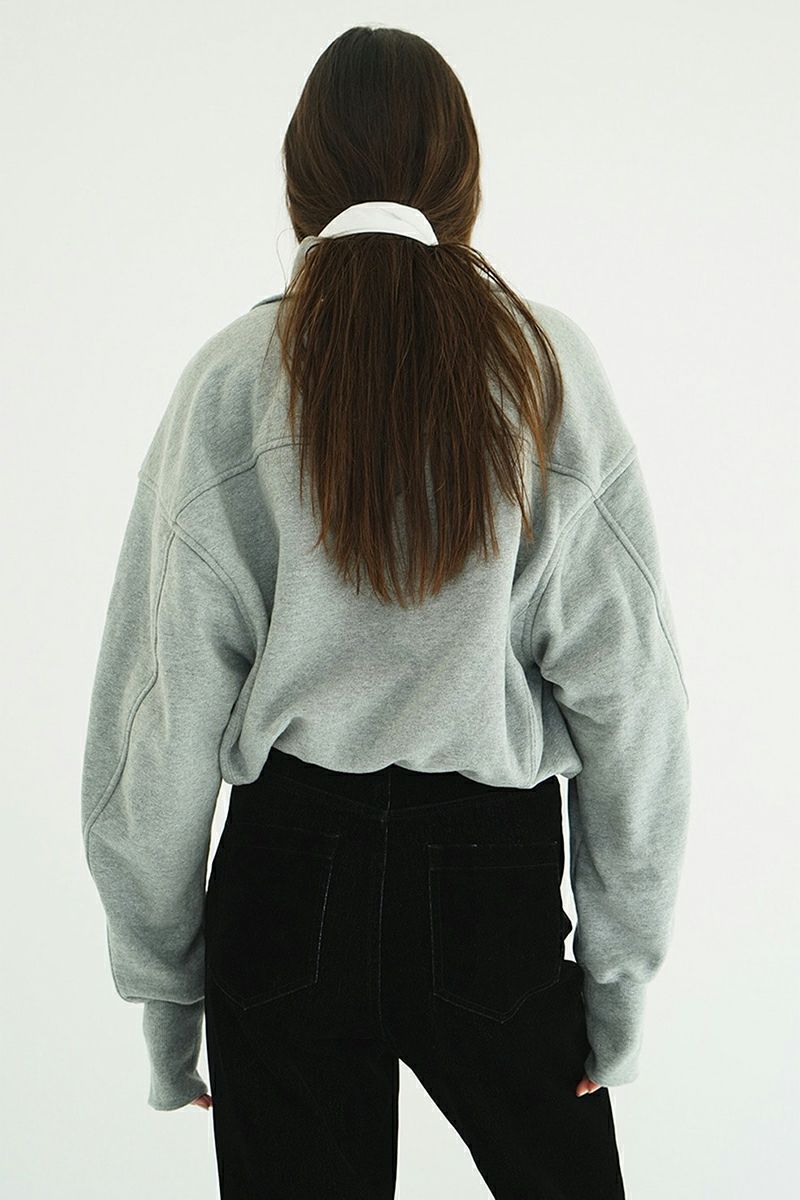 CLANE(クラネ) HALF ZIP SHORT TOPS ハーフジップショートトップス 19105-1352