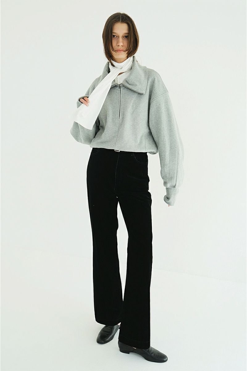 CLANE(クラネ) HALF ZIP SHORT TOPS ハーフジップショートトップス 19105-1352