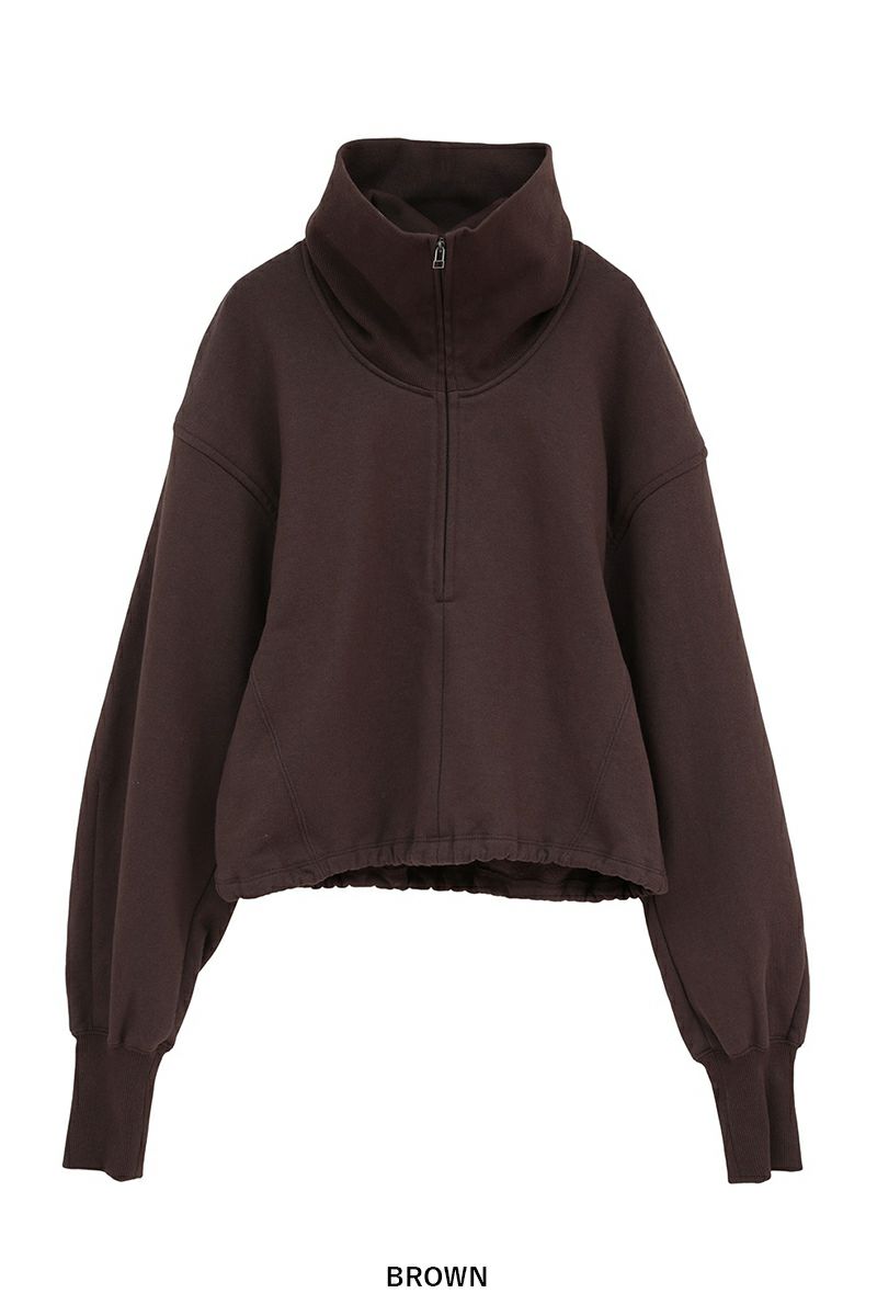 CLANE(クラネ) HALF ZIP SHORT TOPS ハーフジップショートトップス 19105-1352