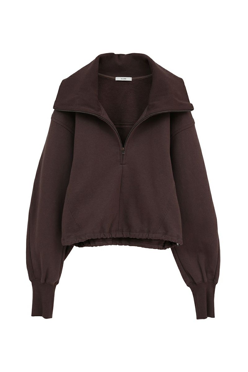 CLANE(クラネ) HALF ZIP SHORT TOPS ハーフジップショートトップス 19105-1352