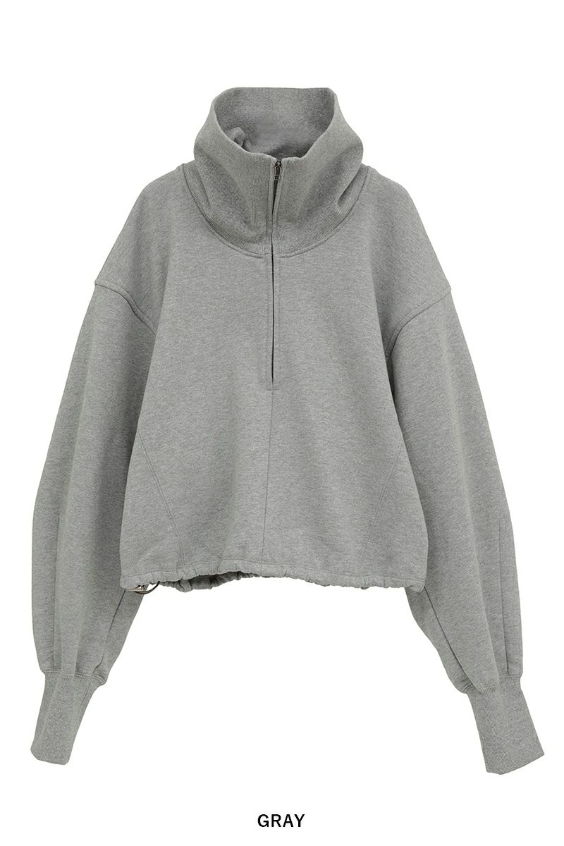 CLANE(クラネ) HALF ZIP SHORT TOPS ハーフジップショートトップス 19105-1352